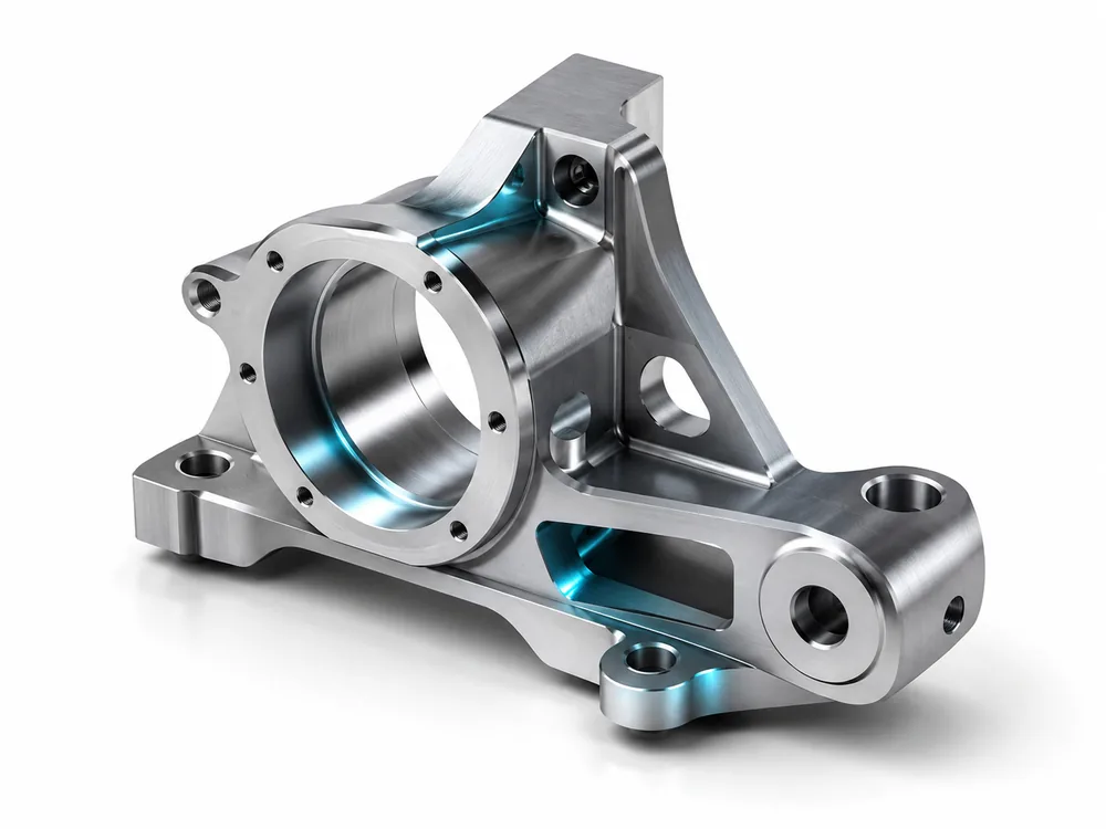 CAD model of a machined engineering part